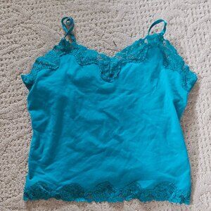 St Johns Bay Tank Top with Lace Trim - Petite Large